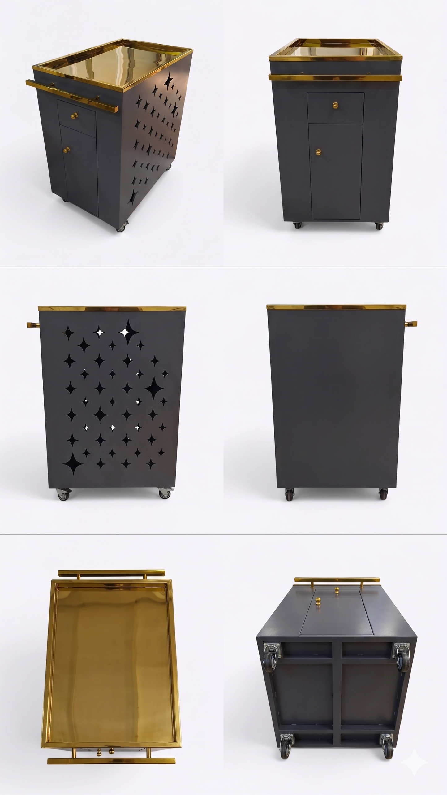 عربة عطور فاخرة لعرض العطور والبخور