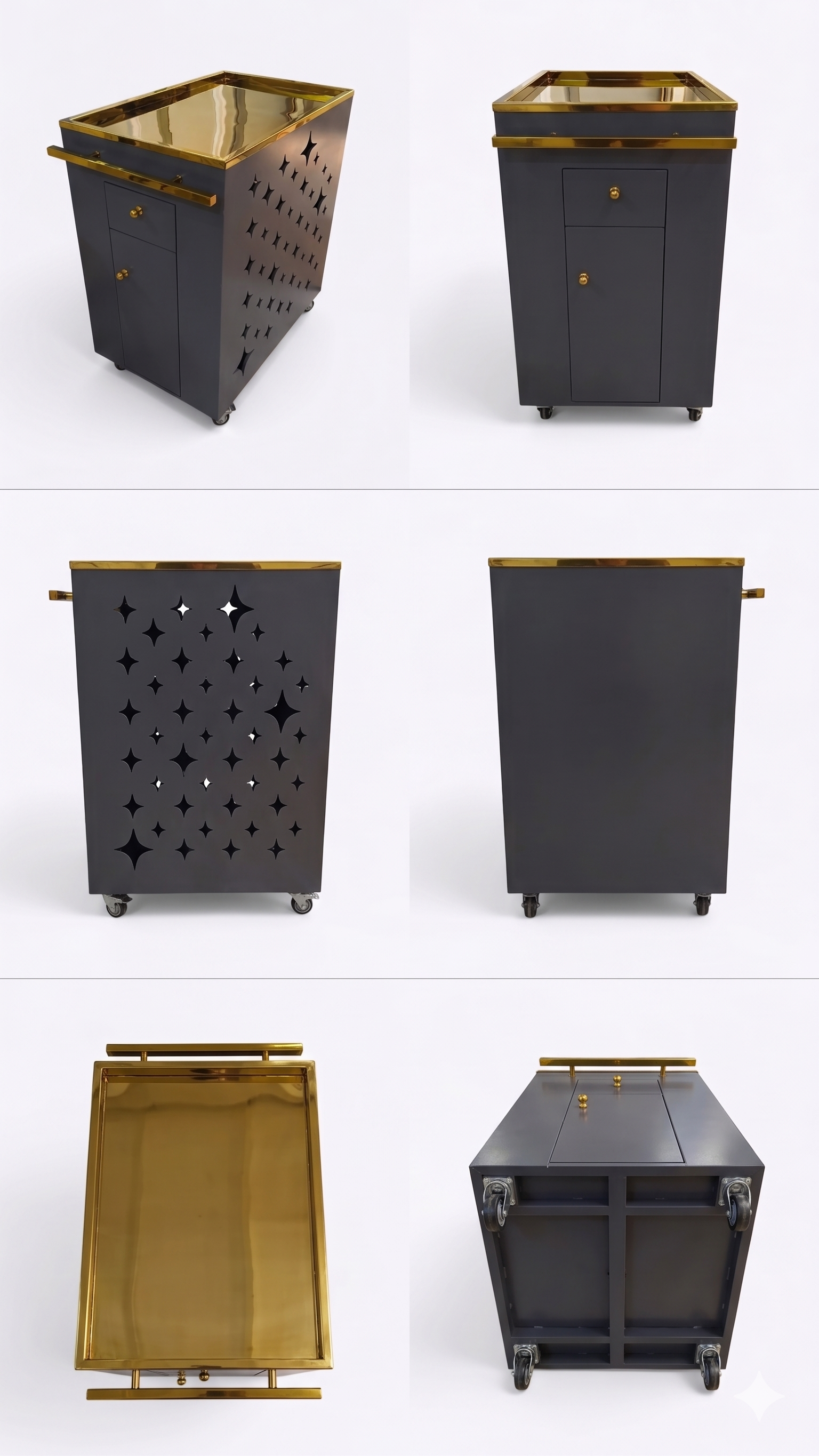 عربة عطور فاخرة لعرض العطور والبخور